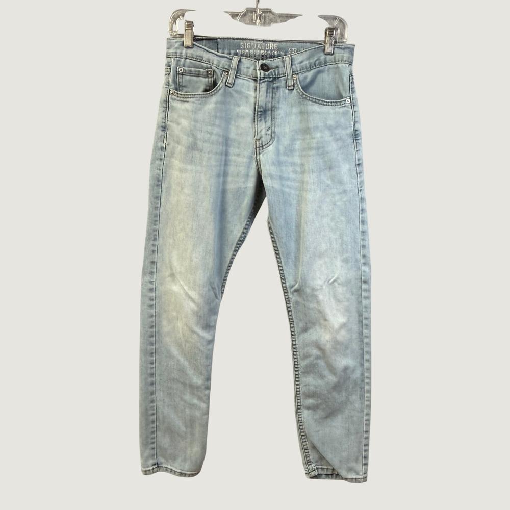Signature by Levi Strauss & Co Womens Slim Fit Light Wash Denim Jeans Blue S37